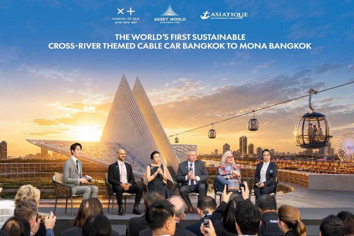 Official presentation of the Bangkok-MONA Bangkok cable car with David Walsh and AWC representatives